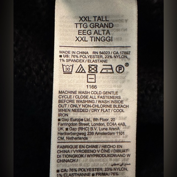 Old Navy Black Cardigan Sweater With Faux Pearl Buttons Size XXL TALL - Picture 6 of 10